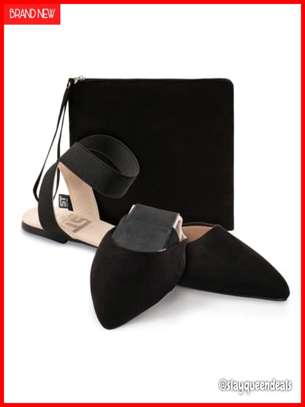Foldable Ballet Flats Ankle Strap Travel Wedding Shoes Womens